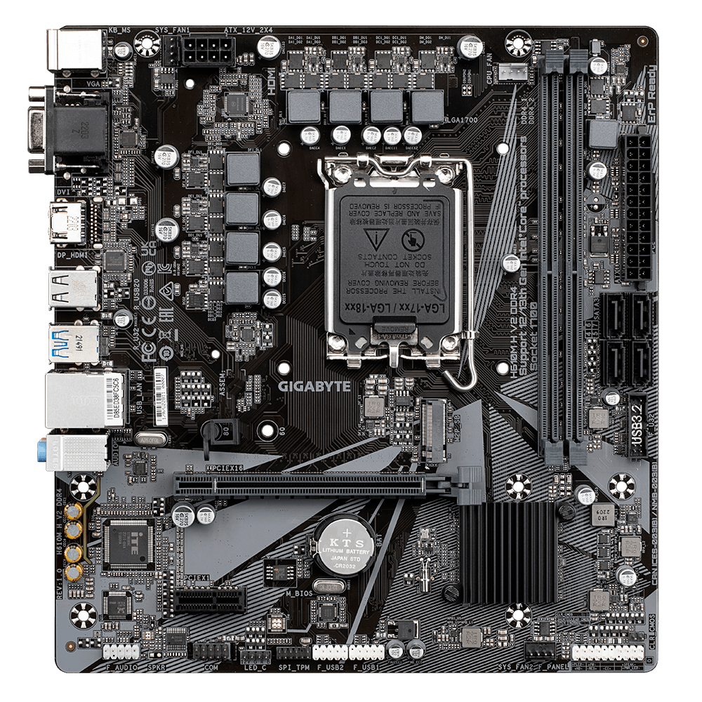 GIGABYTE H610M H V2 DDR4 MOTHERBOARD GIGABYTE H610M H V2 DDR4 MOTHERBOARD